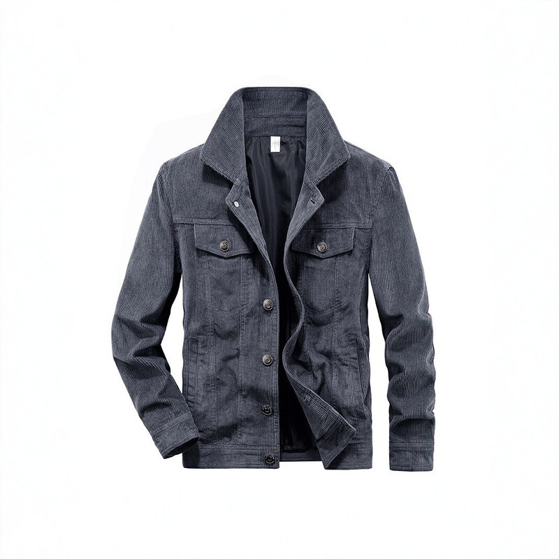 Men's Corduroy Jacket Spring and Autumn Stand Collar Casual Coat Solid Color Workwear Jacket Men's Multi-Pocket Coat Men's Corduroy Jacket Spring and Autumn Stand Collar Casual Coat Solid Color Workwear Jacket Men's Multi-Pocket Coat