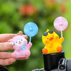 New Cute Windmill Deer Electric Bike Figure Ornament Car Air Dam Duck Motorcycle Bicycle Car Decoration