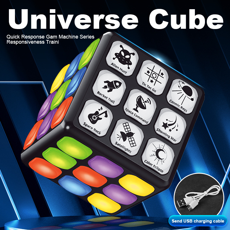 Amazon juego de rompecabezas eléctrico música interactiva multifunción Cubo de Rubik luz cambiable electrónica para niños Cubo de Rubik