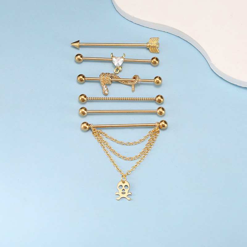 Labret piercing jewelry detail image