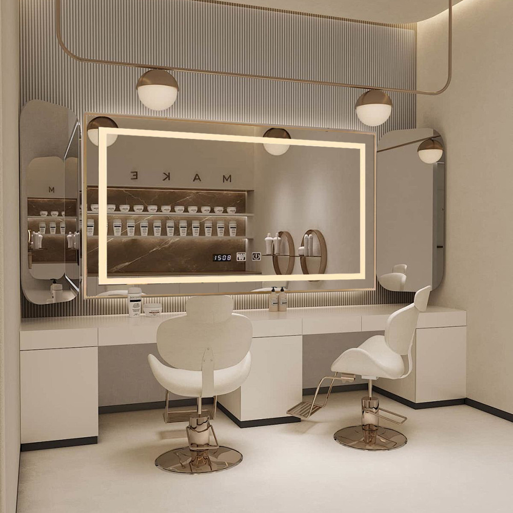 Household Led Vanity Mirror High-Definition Mirror Smart Defogging Bathroom Mirror Accessible Luxury Bathroom Toilet Wall-Mounted Mirror