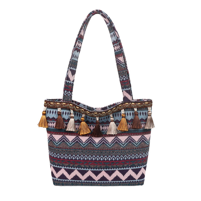 Chaozhou mujeres estampación nacional bolsa de lino 2025 primavera nueva bolsa de mano de gran capacidad bolsa de hombro flange image 10