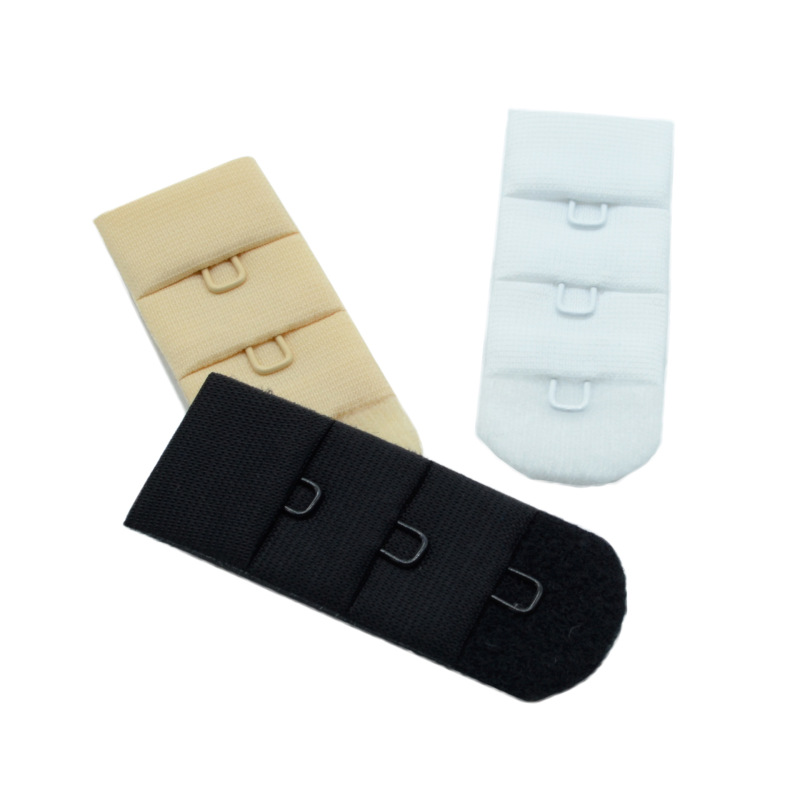 Manufacturers wholesale bra accessories nylon breasted 2.0cm three-row one-button underwear extension buckle hook buckle