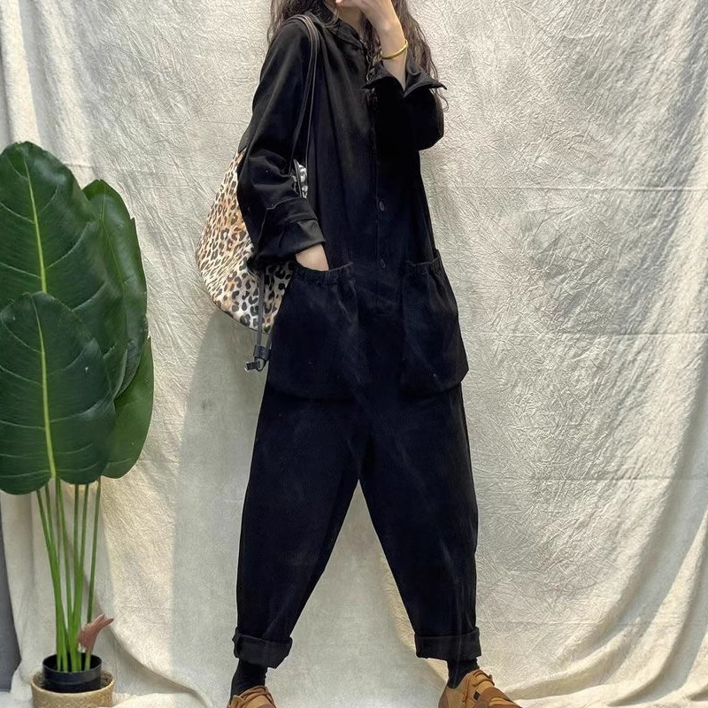 Women's Spring Autumn Clothing New Cargo Pants Spring Autumn Clothing Jumpsuit Women Fashion Loose Trousers Rompers Women
