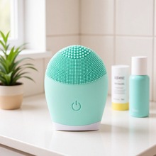 超声波洁面仪硅胶洗脸刷电动清洁仪东莞产65g单档超声波震动