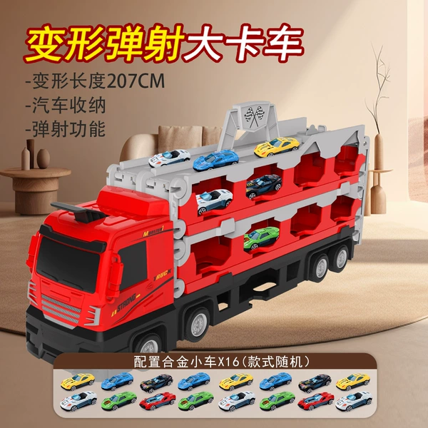 Transformer, metal truck, 16 pieces