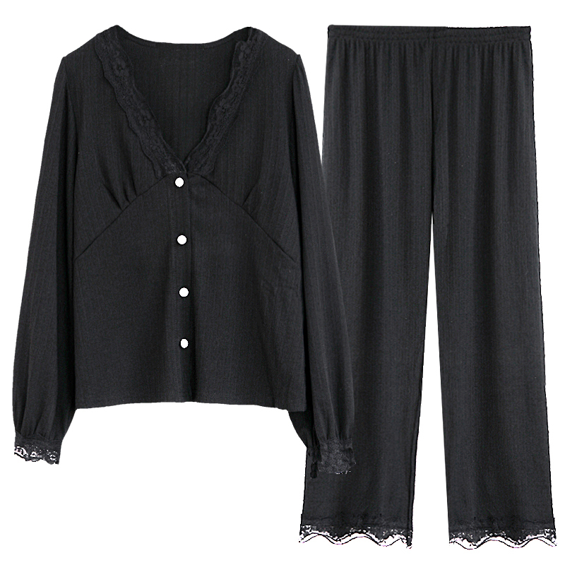 睡衣女款春秋长袖薄款棉2025新款感日系家居服夏季大码套装|undefined