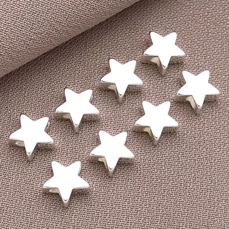 18K ゴールデン光沢のある五芒星ムーンラブビーズ DIY ジュエリーアクセサリーピアスビーズネックレスブレスレットスペーサー|undefined