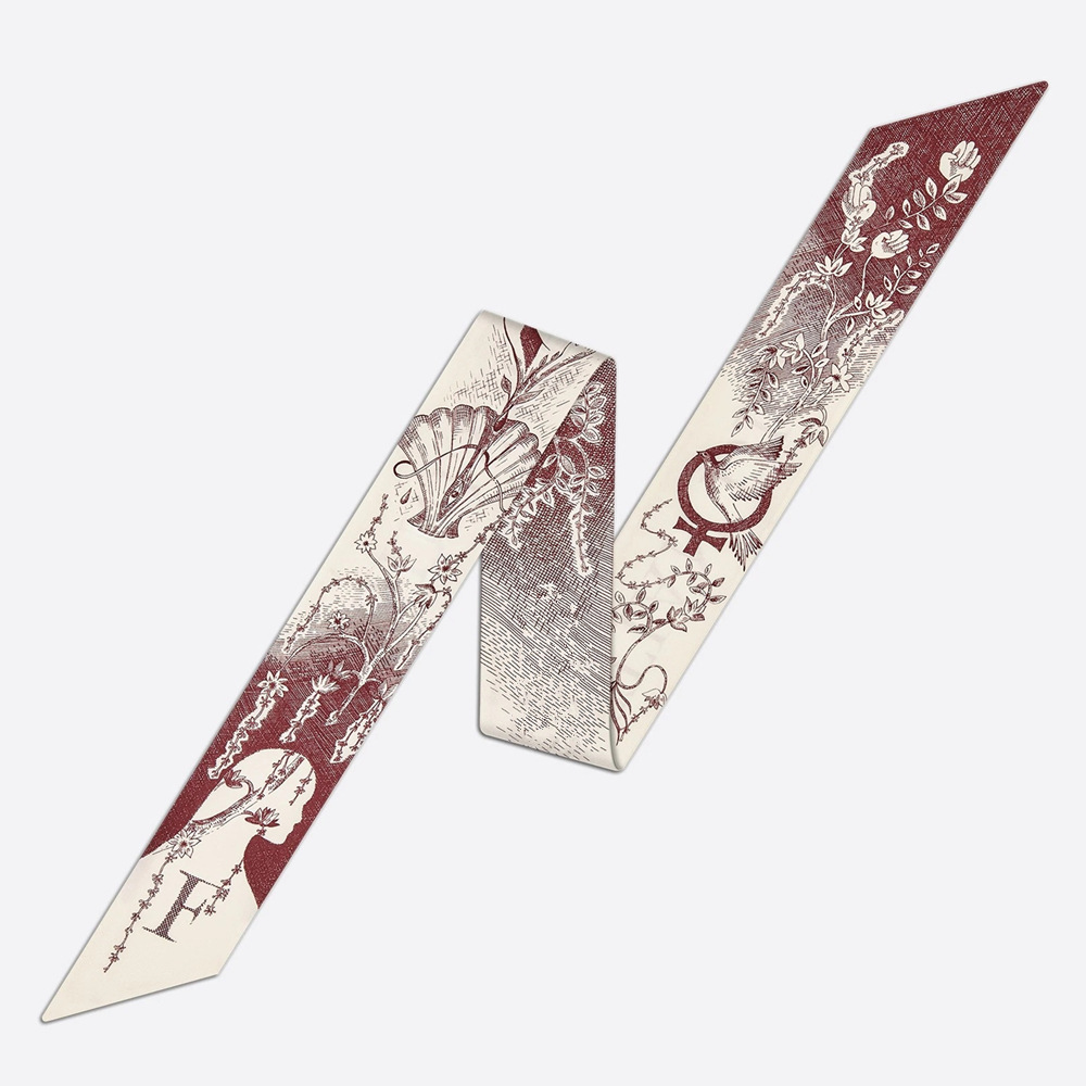 20g Weight Silk Scarf Classification Daily Occasion Silk Material Letter Pattern All Seasons Season Women'S Gender Printing Design Fashion Style Women's Fashion Letter Silk Printing Silk Scarves 10