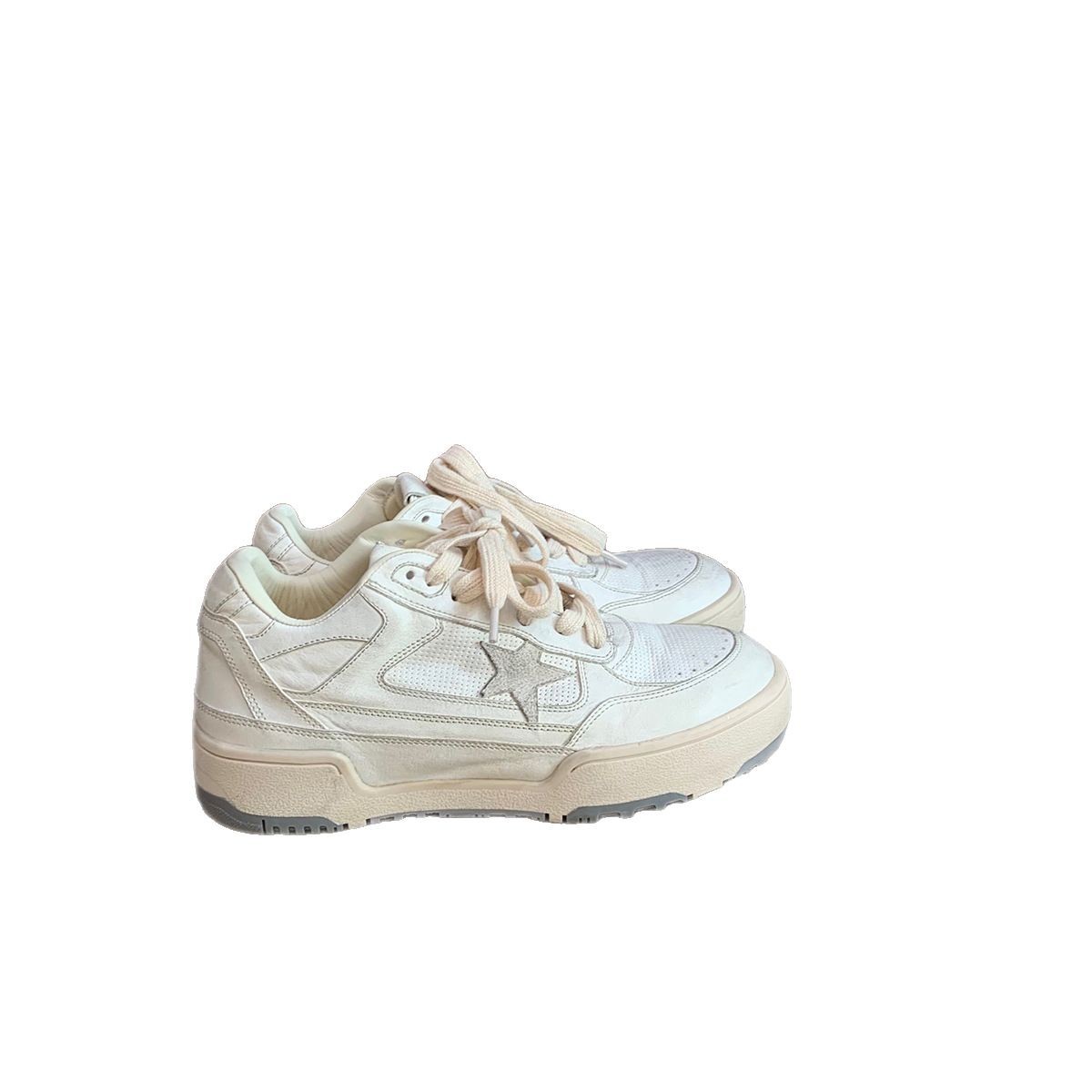Estilo universitario estrellas viejas zapatos blancos 2025 primavera nuevos zapatos deportivos mujer cuero plataforma zapatos casuales para correr