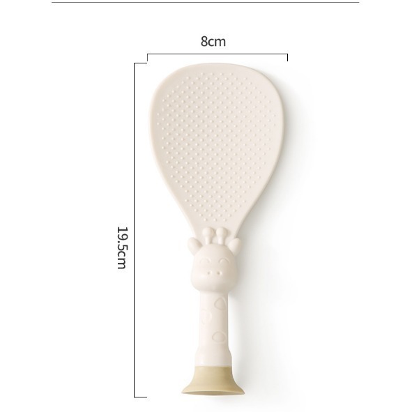 Cuchara de arroz de ciervo de cocina de tipo ventosa vertical antiadherente para arroz de arroz de grado alimenticio resistente a altas temperaturas para uso doméstico