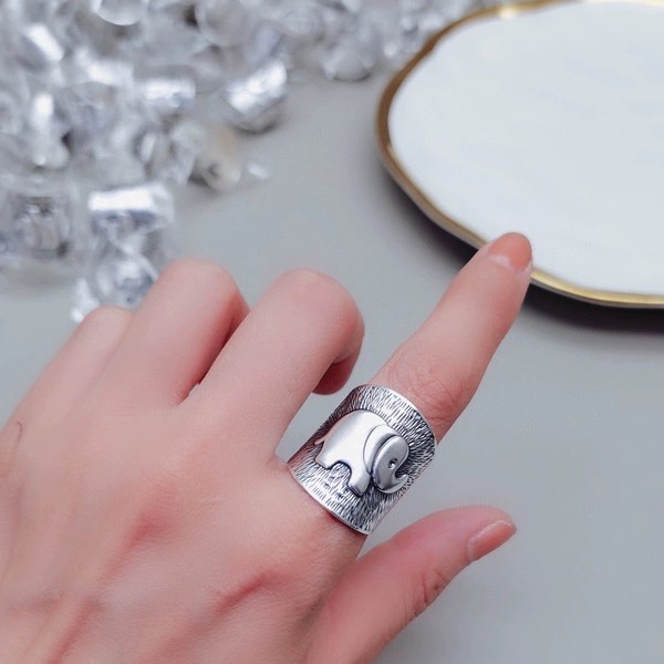 Silver bracelet, ring