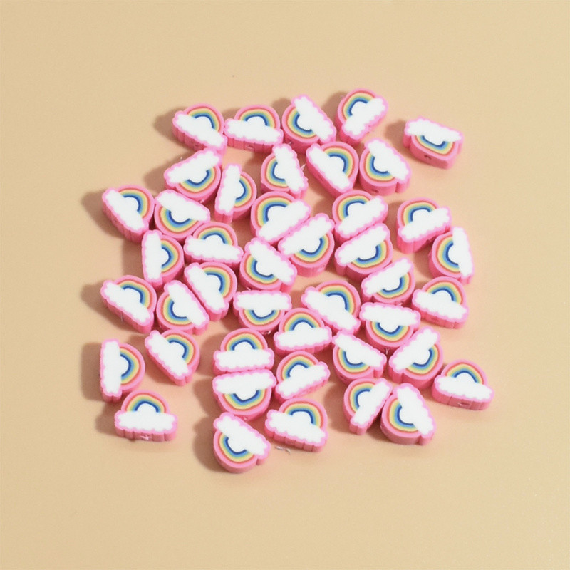 100 PCS/Package Soft Clay Clouds Rainbow Beads display picture 10