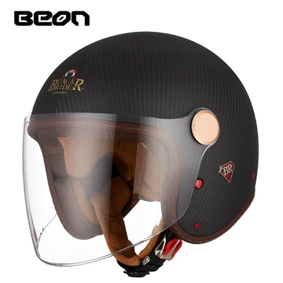 Motosiklet kaskı (dəbilqə), BEON Motorcycle Safety Helmet for - matte-carbon-fiber-3k-m