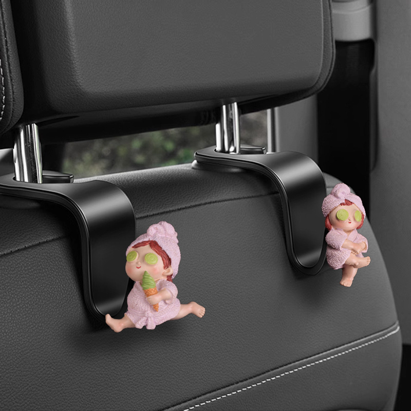 Automóvil escondido detrás del soporte de teléfono móvil gancho multifuncional para artículos de automóvil gancho de asiento creativo pequeño gancho