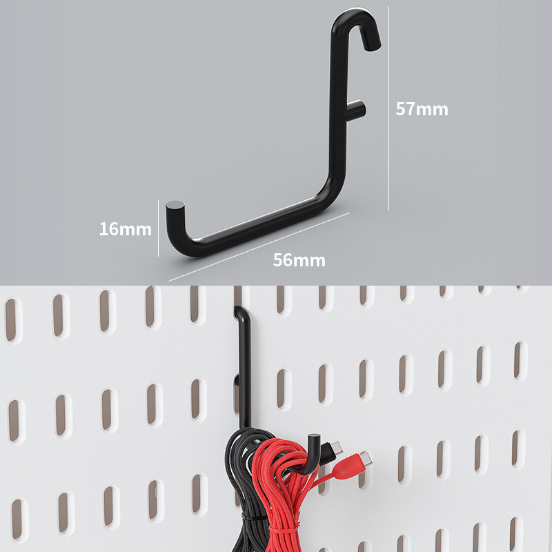 철제 짧은 걸이 2개, 검정색