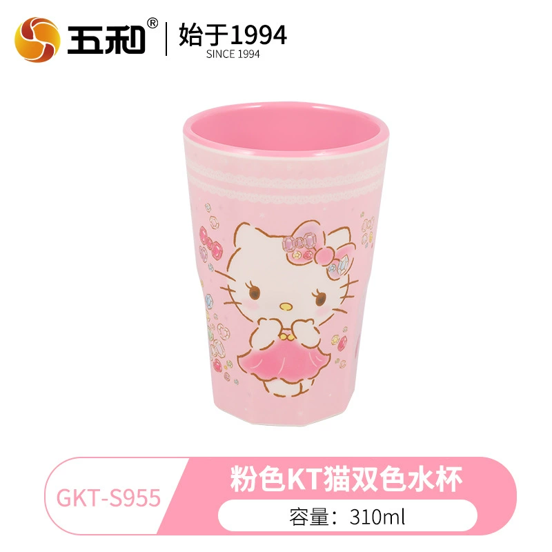 Детская посуда (Wuhe) набор Hello Kitty — тарелки, миски, кружка и стакан