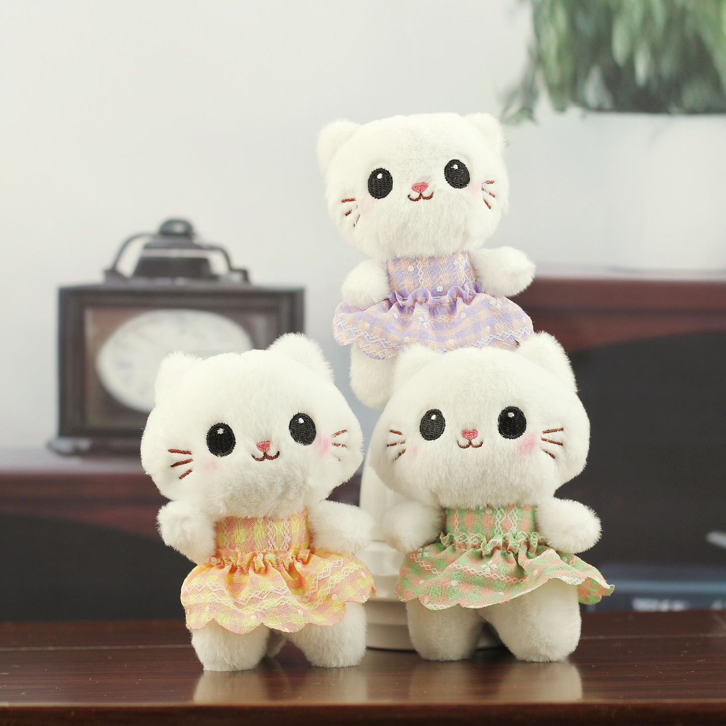 Cute princesa viento gatito colgante juguetes de peluche bolsas de muñecas colgantes llaveros dibujos animados felinos muñecas regalo