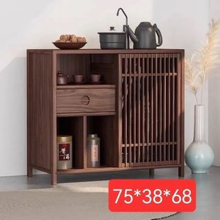 New Chinese Style Solid Wood Coffee Table Tea Cabinet Mobile Household Water Boiling Small Apartment Living Room Kettle Elm Integrated Table Side Cabinet