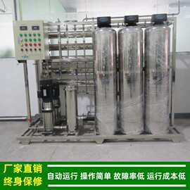 纯化水系统制水机组0.5t/h 两级RO+EDI含2000L纯化水罐及分配系统