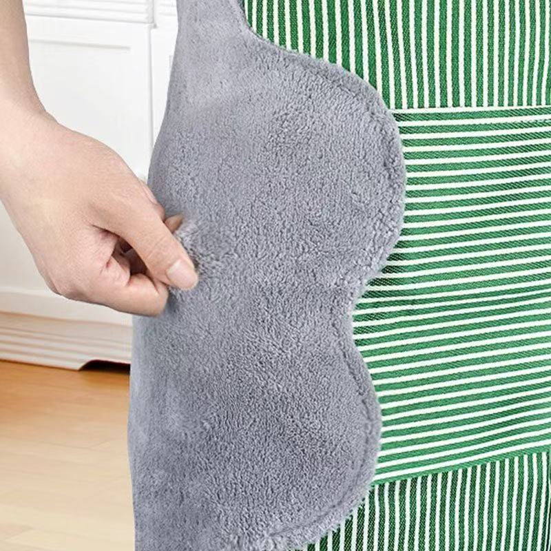 녹색 (두꺼운 타입) 세로 스트라이프 핸드 타월