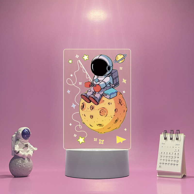 Acrílico impresión en color 3D luz de la noche creativa LED lámpara de mesa lámpara de noche dormitorio atmósfera lámpara chica corazón regalo de cumpleaños