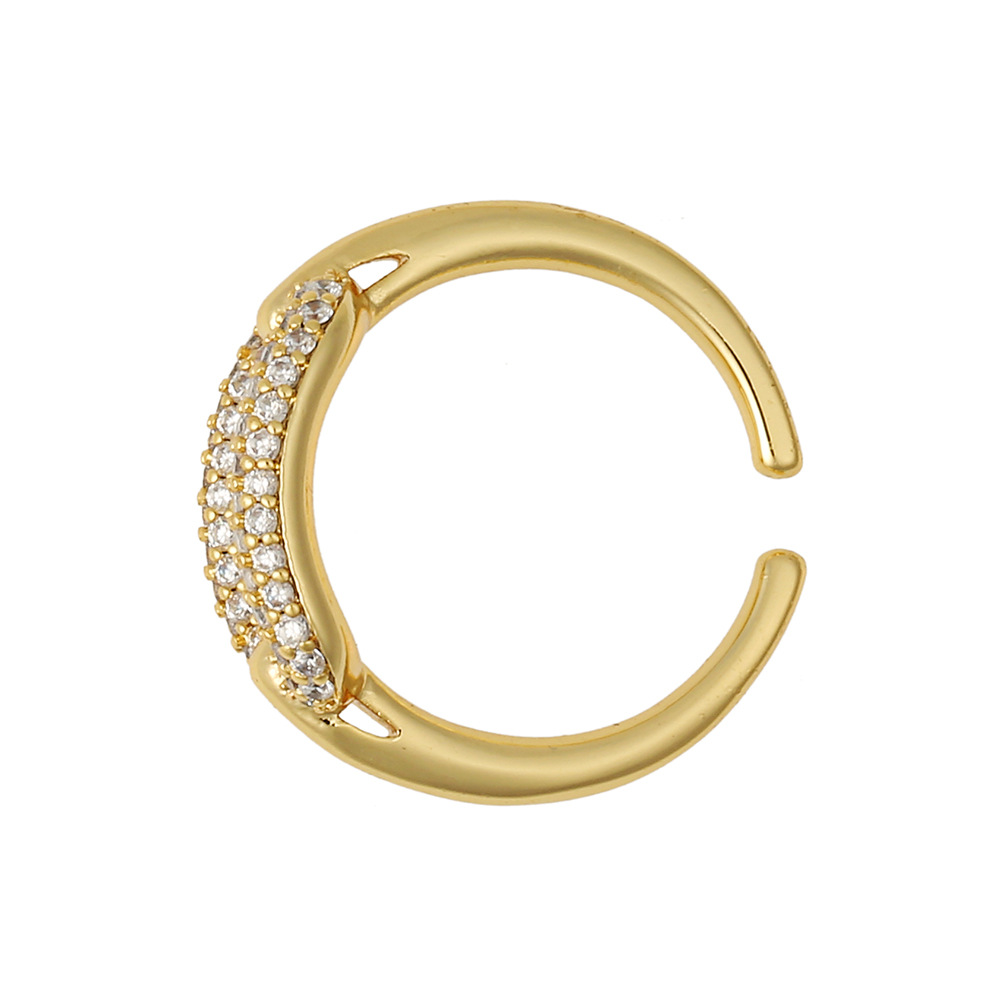 Fashion geometric copper inlaid zircon rings wholesale