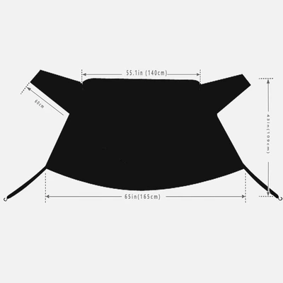 Car snow shield — Snow Shield Front Windshield Antifreeze - double-ear-type-oxford-cloth-rear-gear