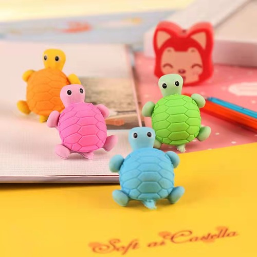 Creative cartoon turtle eraser educational detachable eraser wholesale school supplies eraser