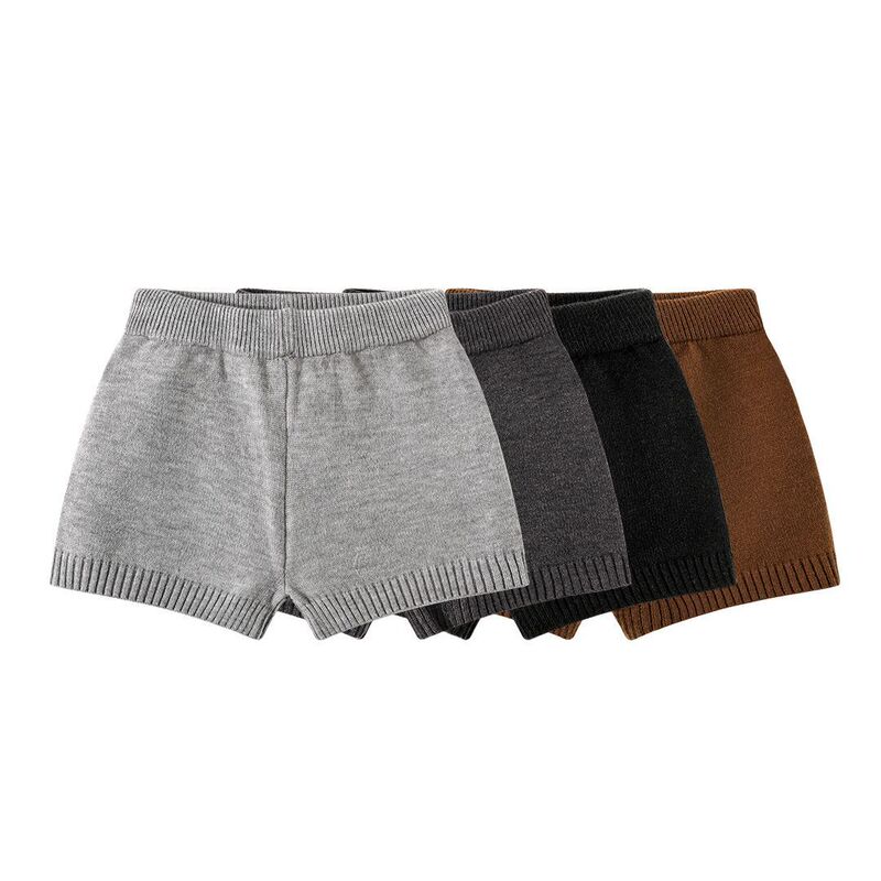 Solid Color Simple Knit Casual Shorts for Women, Autumn Slimming High-Waisted Hip-Lifting Trendy Versatile Pants
