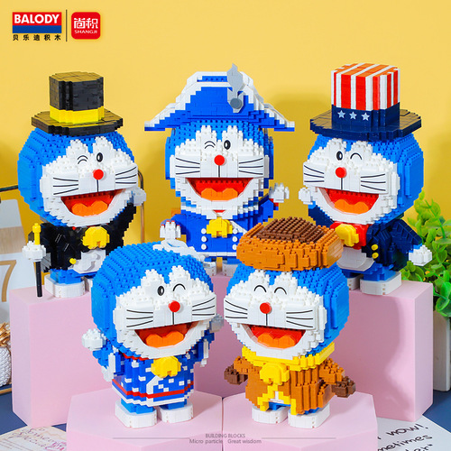 [Wholesale Dropshipping] Beledi Doraemon Series Toy Ornaments Girls Gifts Christmas Micro Particle Building Blocks