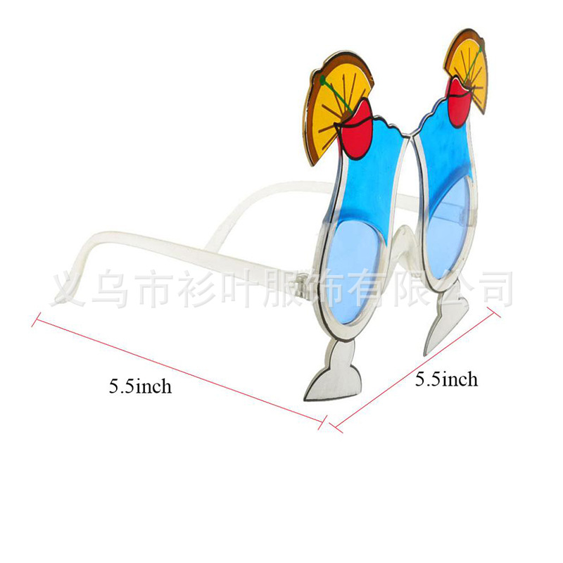 夏日火烈鸟眼镜 夏威夷风情派对沙滩酒杯舞会眼镜party搞怪造型详情21