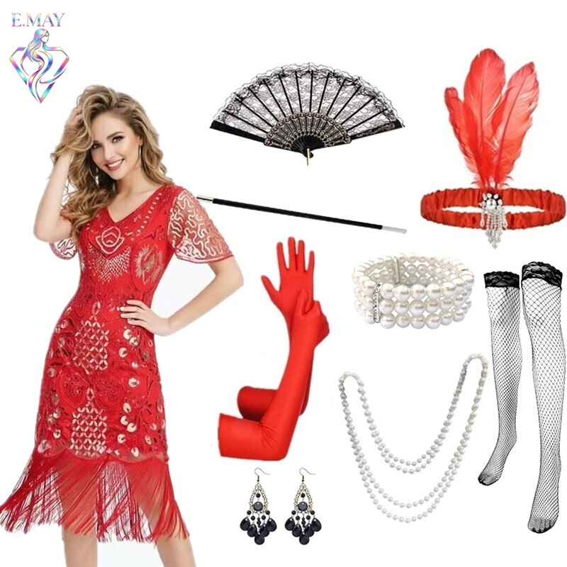 2026 New Product 1920S Retro Dress European and American Style Prom Gatsby Evening Dress Sequin Performance Outfit S-4Xl 2026 New Product 1920S Retro Dress European and American Style Prom Gatsby Evening Dress Sequin Performance Outfit S-4Xl