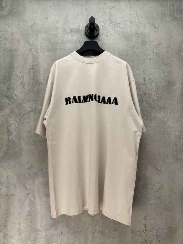 Bjia 【高品質】Bjia クラシック フロントとバック グラデーション プリント ファジーロゴ 半袖 Tシャツ 男女兼用|undefined