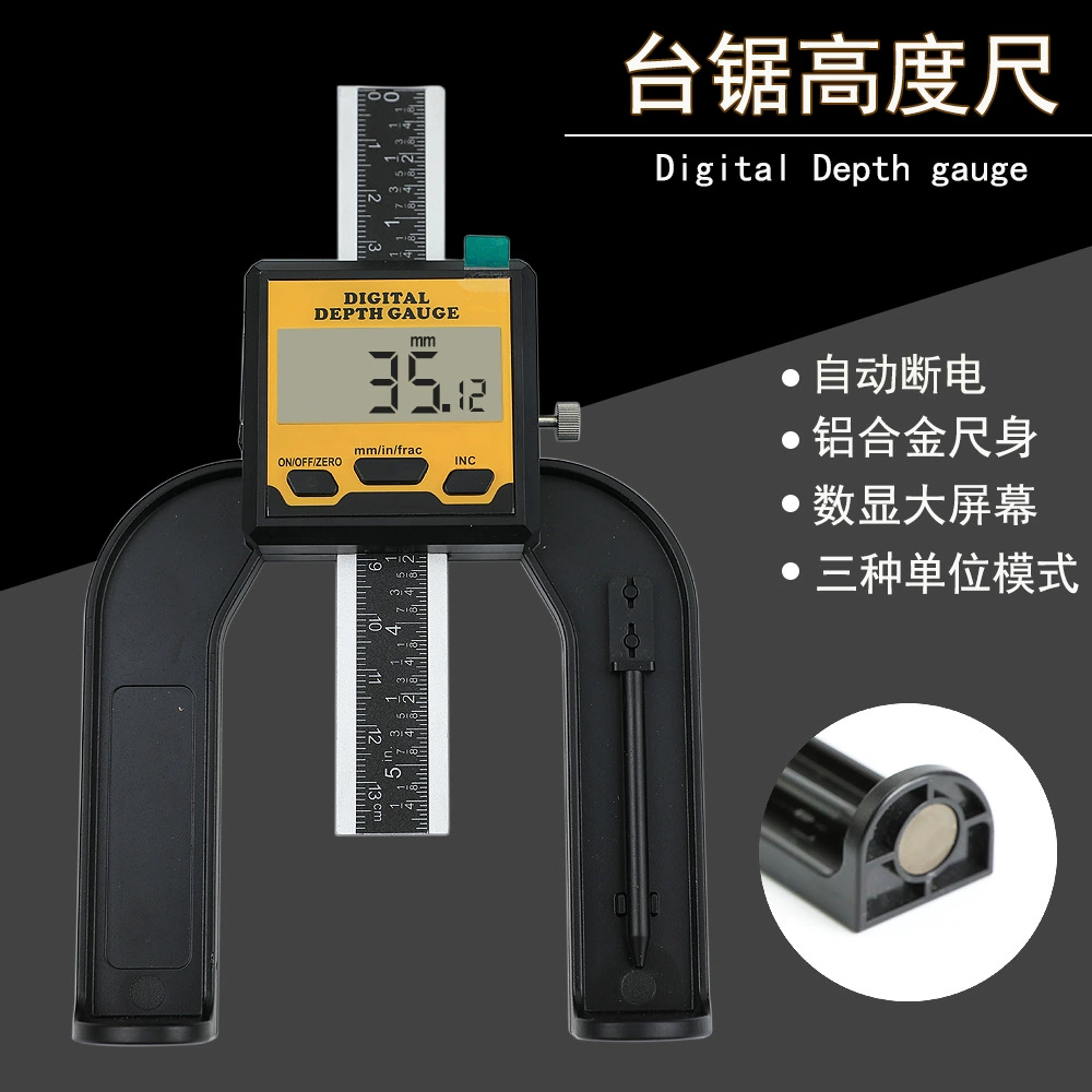0-80 мм глубиномер цифровой дисплей деревообрабатывающий стол пила измеритель высоты инструмент для измерения глубины цифровой дисплей штангенциркуль оптом