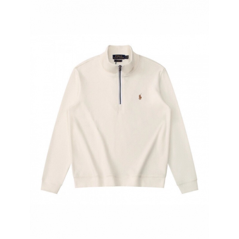 Cross-Border Trendy Brand Embroidered Pony Half-Zip Autumn and Winter New Men's Stand Collar Versatile Fleece Sweatshirt