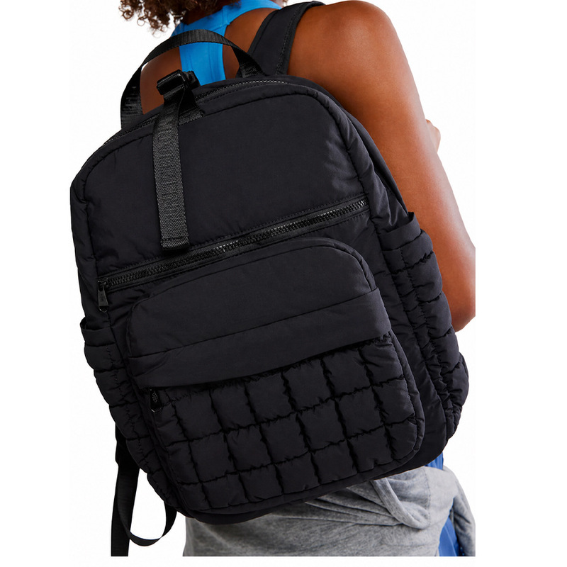 New Women's Quilted Backpack, Quilted Quilted Shoulder Bag, Autumn and Winter down Cotton School Bag, Casual Travel Fitness Bag