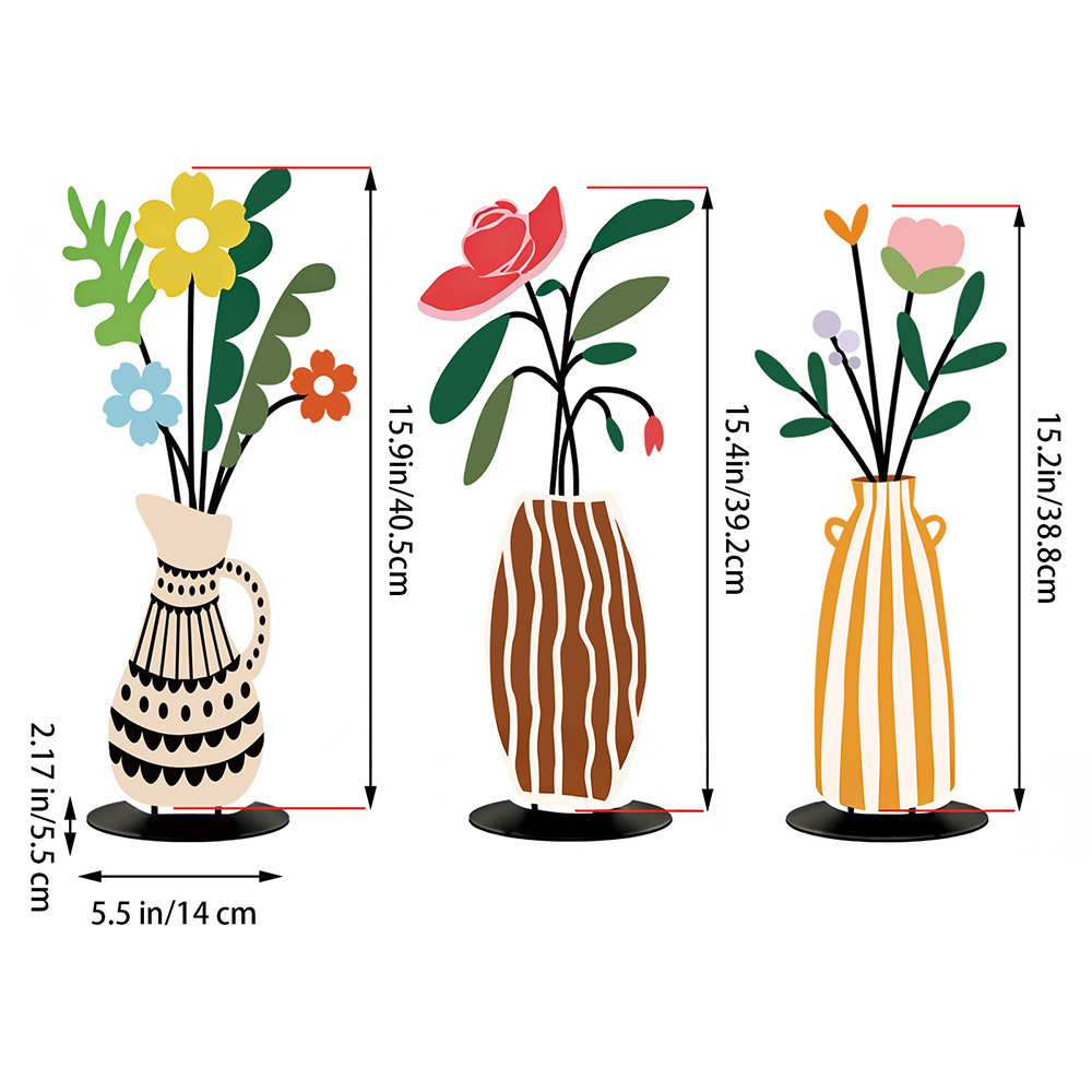 Planta de hierro forjado, decoración del gabinete de comedor, nicho de alta calidad, decoración de escritorio de la sala de estar, regalo personal image 8