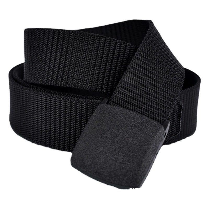 Cinturón de los hombres entrenamiento militar Lona de nylon cinturón tejido control de seguridad no magnético no metálico cinturón de tela no emocionante