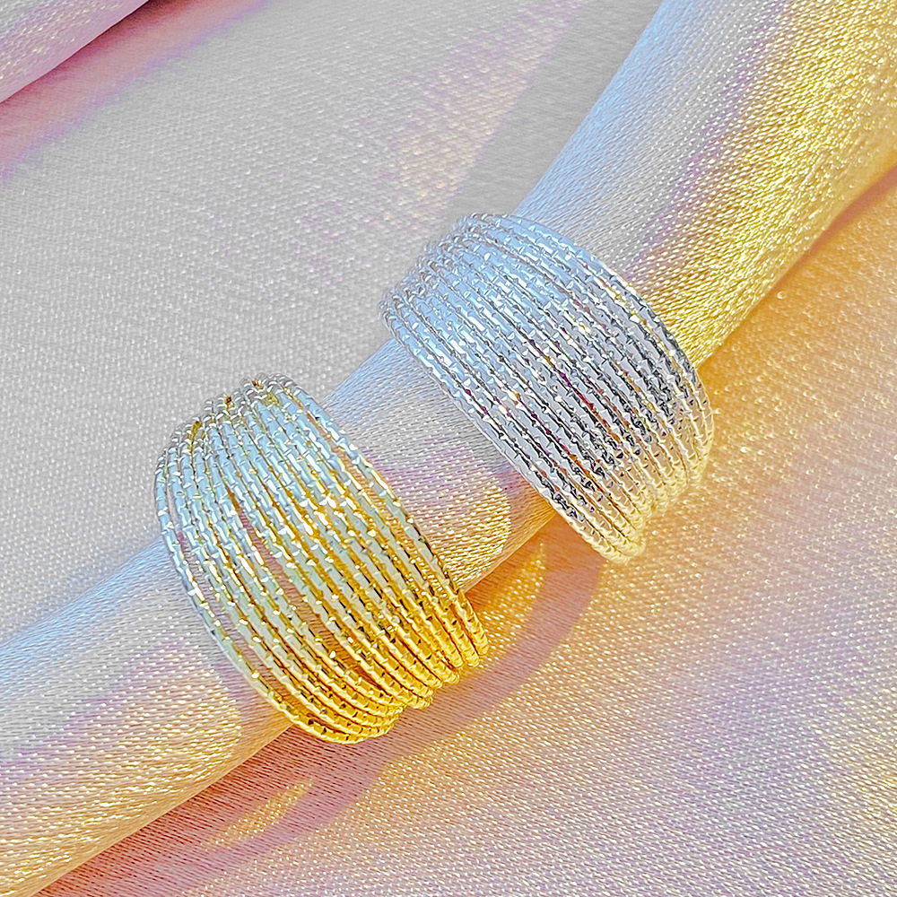 Elegant Multi-layer Open Hoop Earrings For Women Niche Design_voghion.com