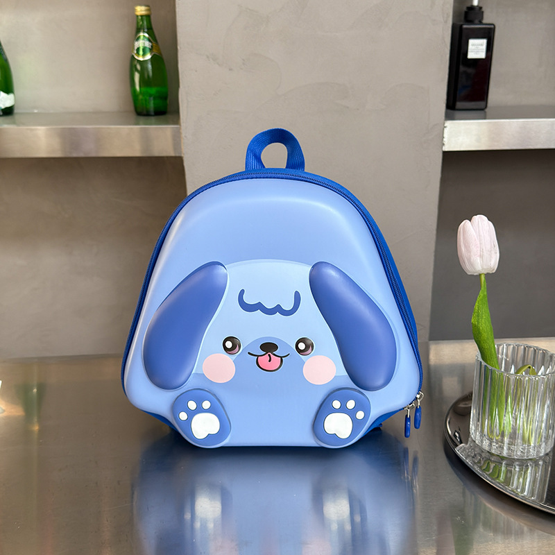 Nuevo paquete de cáscara de huevo para niños lindo perrito en forma de jardín de infantes mochila de hombro para niños y niñas