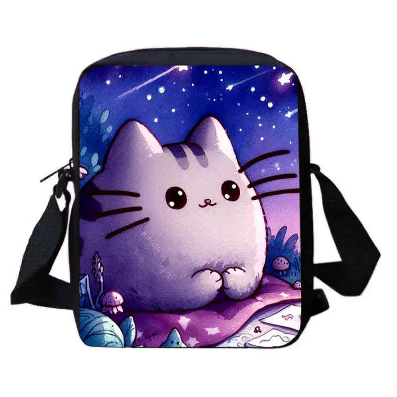 Рюкзак учебный Pusheen Fat Jimao с принтом периферийного типа, через стекло, зарубежная торговля, школьный рюкзак