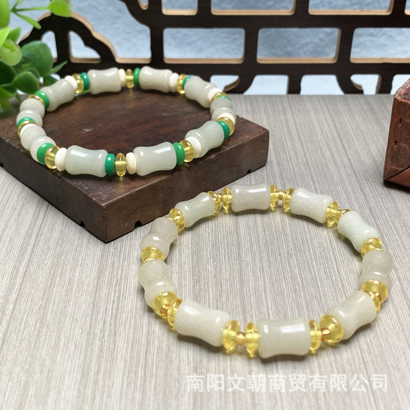 Taicui bamboo bracelet live supply wholesale men's and women's small fresh bracelet stall supply 10 yuan model Taicui bamboo bracelet live supply wholesale men's and women's small fresh bracelet stall supply 10 yuan model