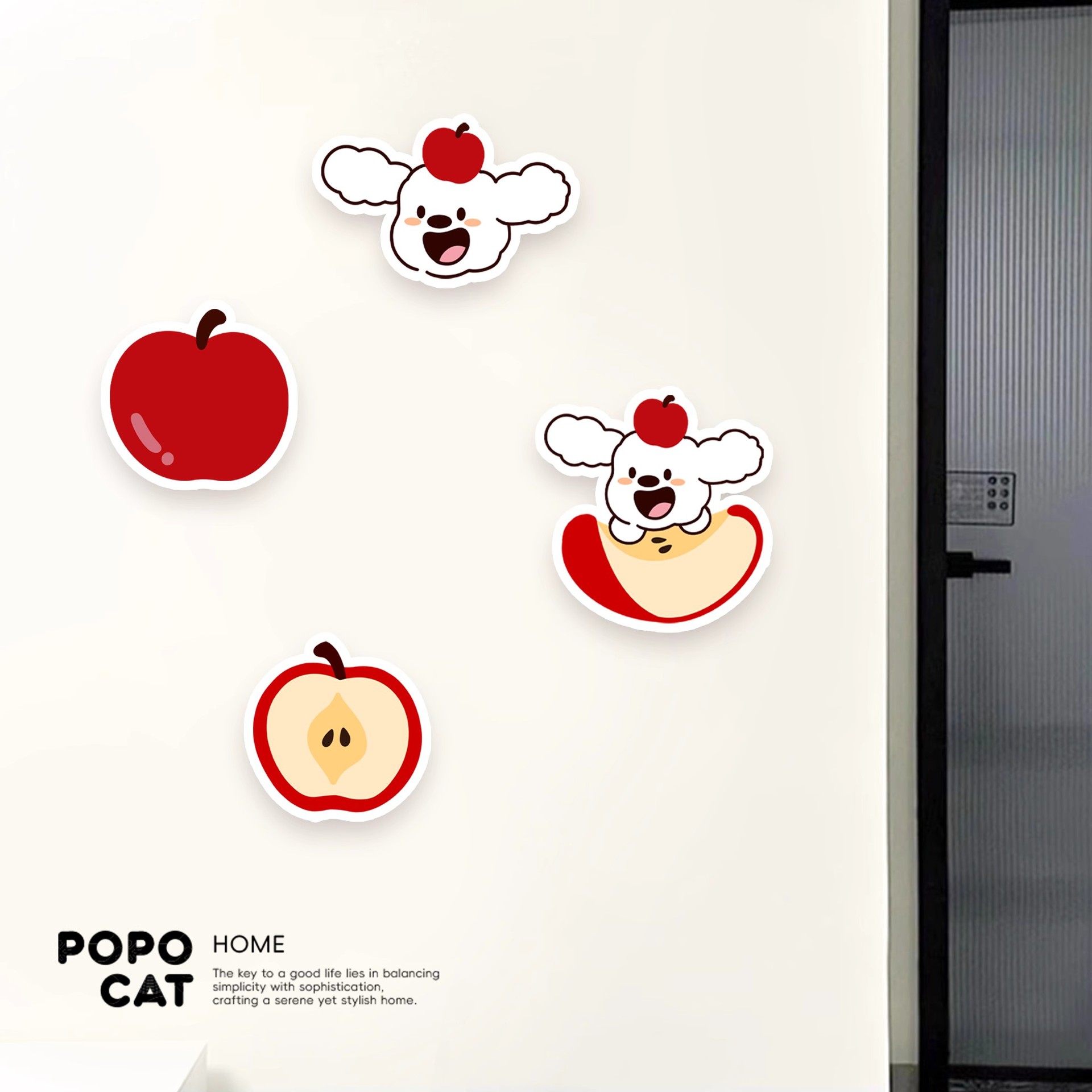 Wall Sticker for Wall Renovation, Cartoon Tile Cover-Up, Wall Wallpaper, Red Air Conditioner Socket Mesh