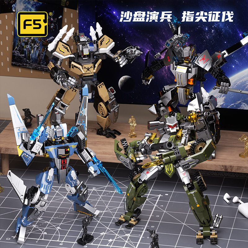 F5 Transforming Mecha Building Block Toy for Boys, Educational Robot Model, Transformable Fighter, Children's Day Gift for Boys