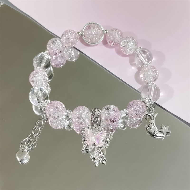 S097 - Pulsera Corazón Mariposa Rosa Estrella y Luna#SZ–648