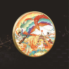 甘肅敦煌莫高窟紀念幣 金屬彩繪紀念章 旅遊公司景區製作禮品