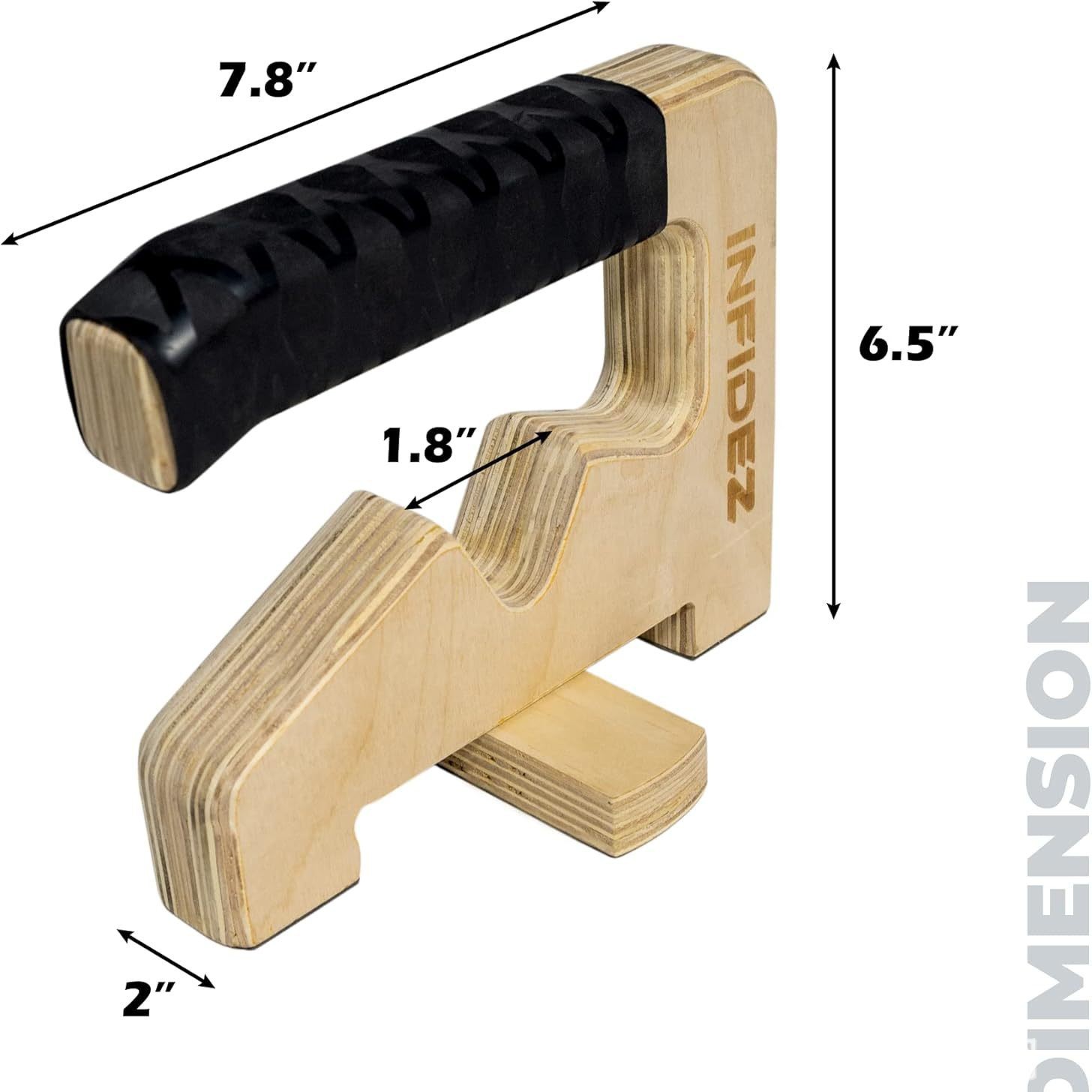 Soporte de madera tres en uno Soporte de manija de flexiones Soporte de dominadas Palanca de madera maciza para deportes al aire libre Equipo de fitness