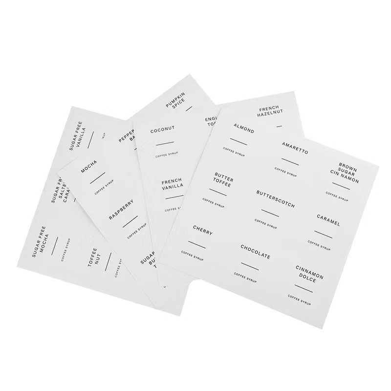 스티커 4개, 총 36개, 흑백, 투명