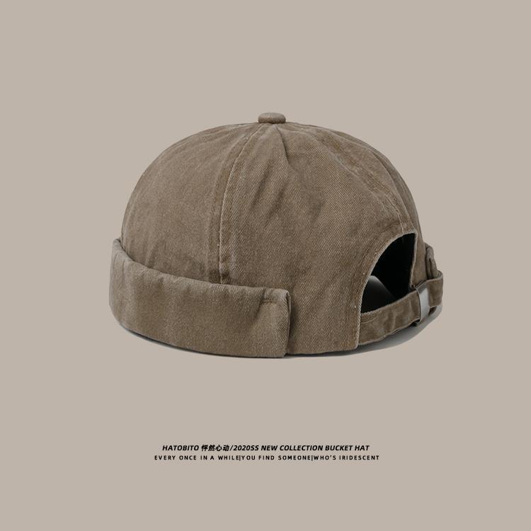 ~笨笨小舖~瓜皮帽 日系 棉質 帽子 圓頂 雅痞流氓帽 地主帽 水兵帽 地主帽 流氓帽 遮陽帽 嘻哈帽 遮陽帽 工作帽